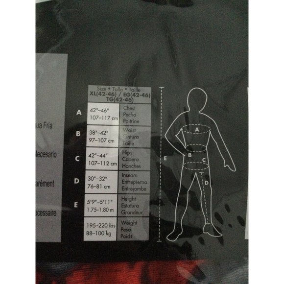 Mens Red Power Ranger Halloween Costume Suit Mask Disguise XL 42-46 - Picture 3 of 3